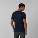 Solid V-neck T-shirt with Short Sleeves-T Shirts-thumbnailMobile-2