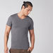 V-Neck T-Shirt with Short Sleeves-T Shirts-thumbnail-0