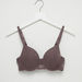 Padded Plunge Bra with Lace Detail and Hook and Eye Closure-Bras-thumbnailMobile-0