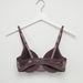 Padded Plunge Bra with Lace Detail and Hook and Eye Closure-Bras-thumbnailMobile-1