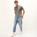 Plain T-shirt with Crew Neck and Short Sleeves-T Shirts-thumbnail-1