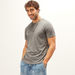Plain T-shirt with Crew Neck and Short Sleeves-T Shirts-thumbnailMobile-2