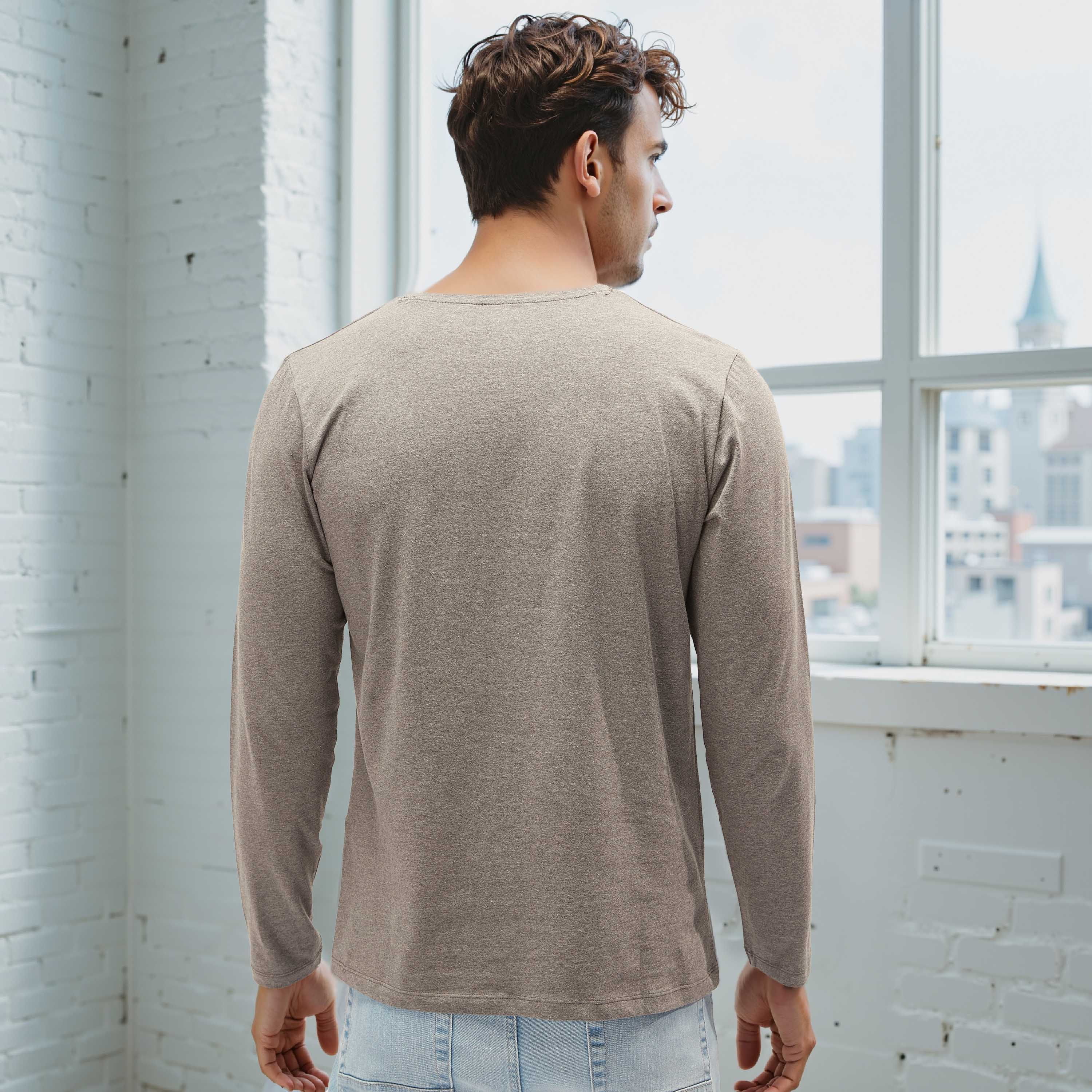 Splash Basics Slim Fit T-shirt with Crew Neck and Long Sleeves-men-clothing-tshirtsandpolos-tshirts-image-19