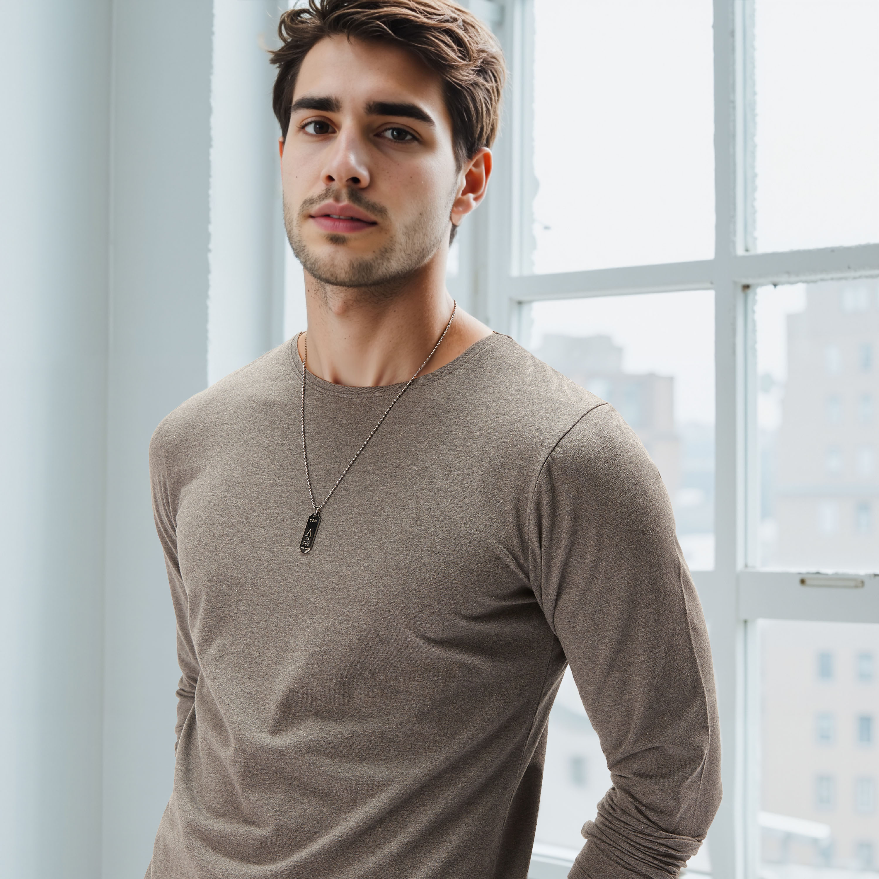 Splash Basics Slim Fit T-shirt with Crew Neck and Long Sleeves-men-clothing-tshirtsandpolos-tshirts-image-20