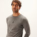 Solid T-shirt with Crew Neck and Long Sleeves-T Shirts-thumbnailMobile-4