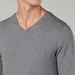V-Neck T-shirt with Long Sleeves-T Shirts-thumbnailMobile-2