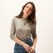 Solid High Neck T-shirt with Long Sleeves-T Shirts-thumbnailMobile-0