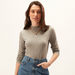 Solid High Neck T-shirt with Long Sleeves-T Shirts-thumbnail-4