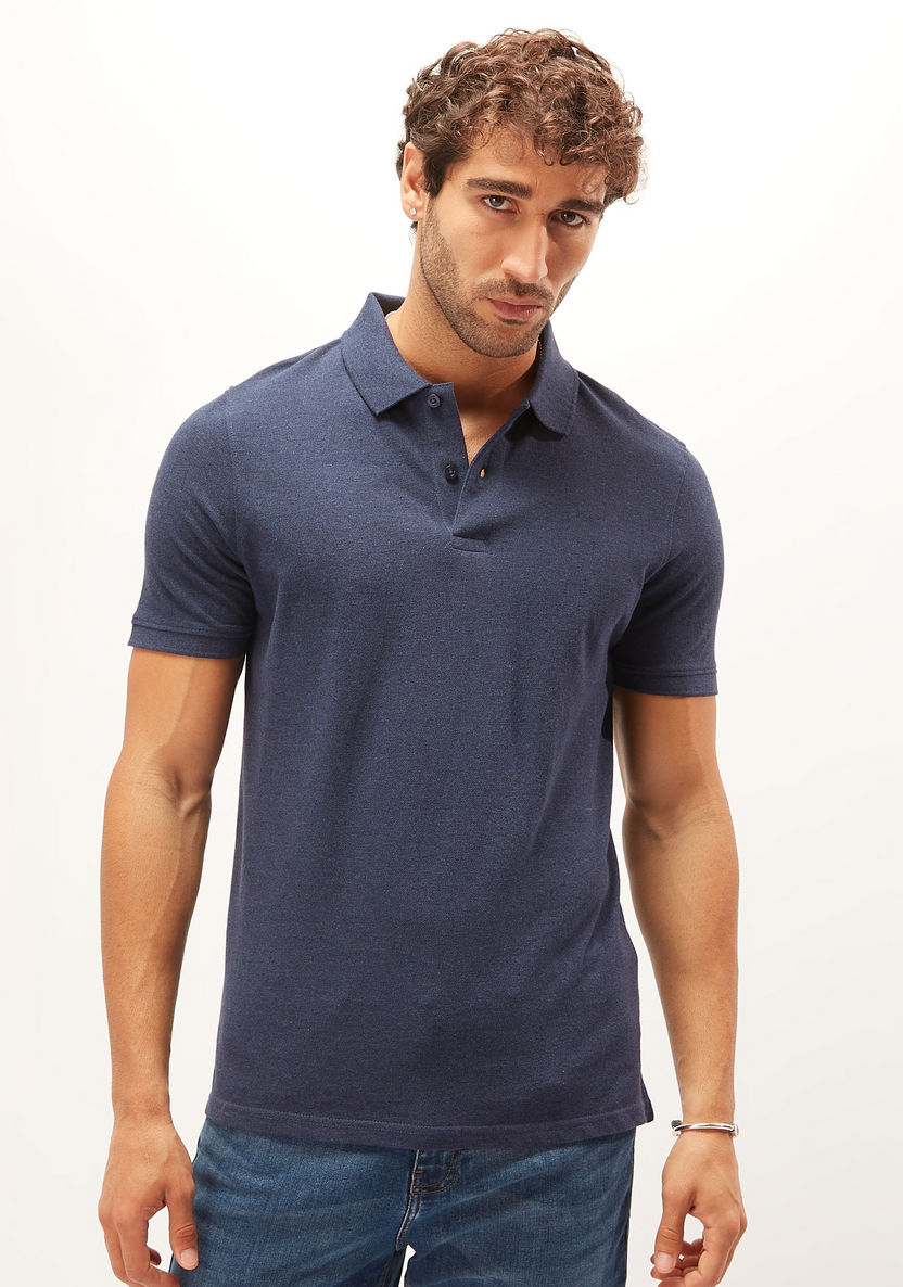 Buy Solid Polo T-shirt with Short Sleeves | Splash UAE