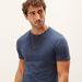 Solid T-shirt with Crew Neck and Short Sleeves-T Shirts-thumbnail-1
