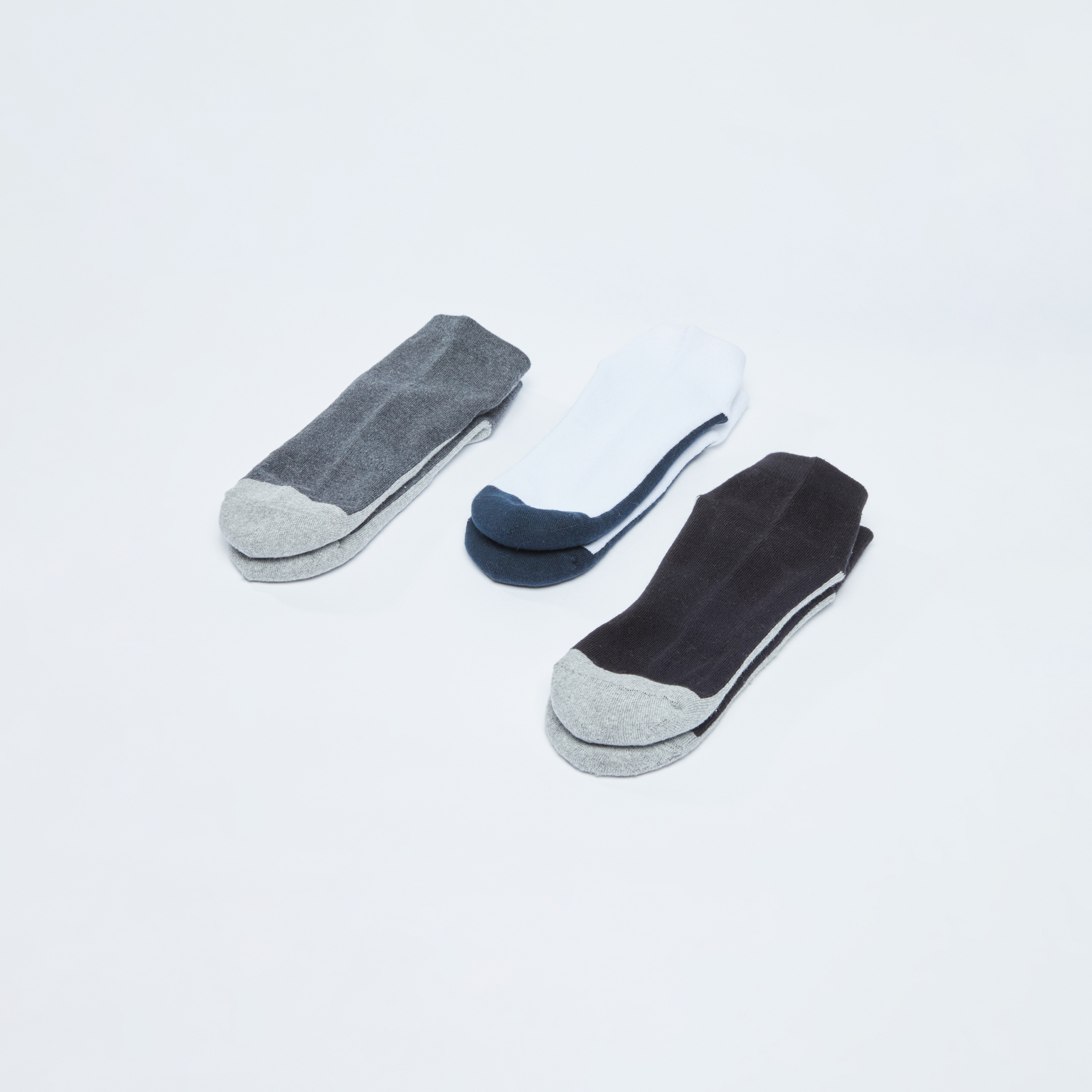 Set of 3 - Ribbed Ankle Length Socks-men-socks-image-1