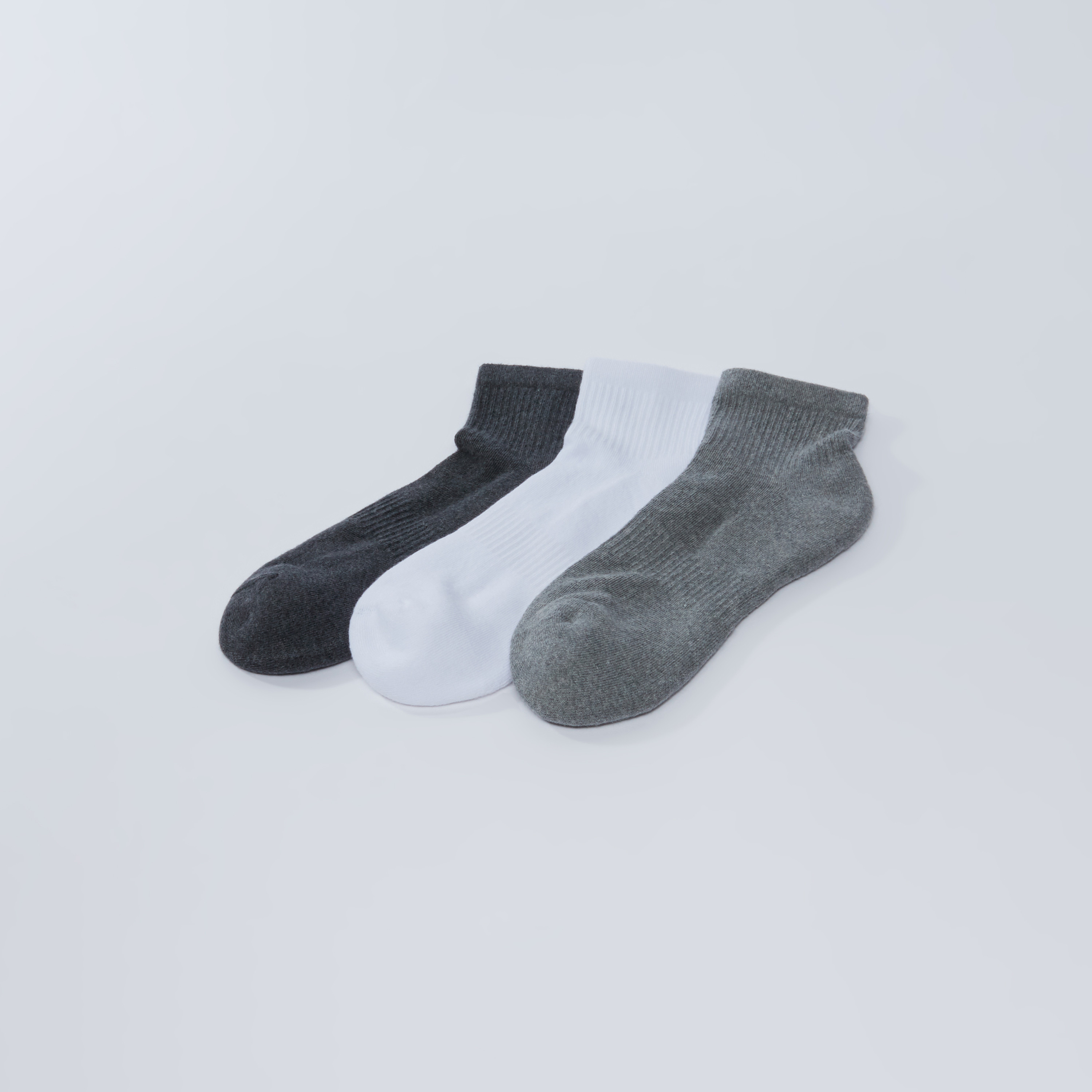 Set of 3 - Textured Ankle Length Socks-men-socks-image-2
