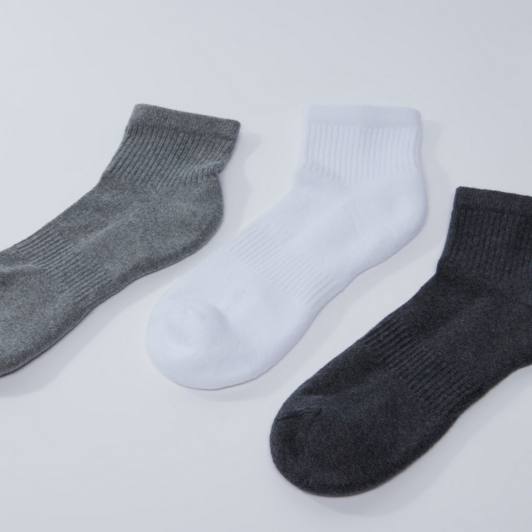 Textured Ankle Length Socks - Set of 3