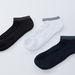 Textured Ankle Length Socks with Cuffed Hems - Set of 3-Socks-thumbnail-2