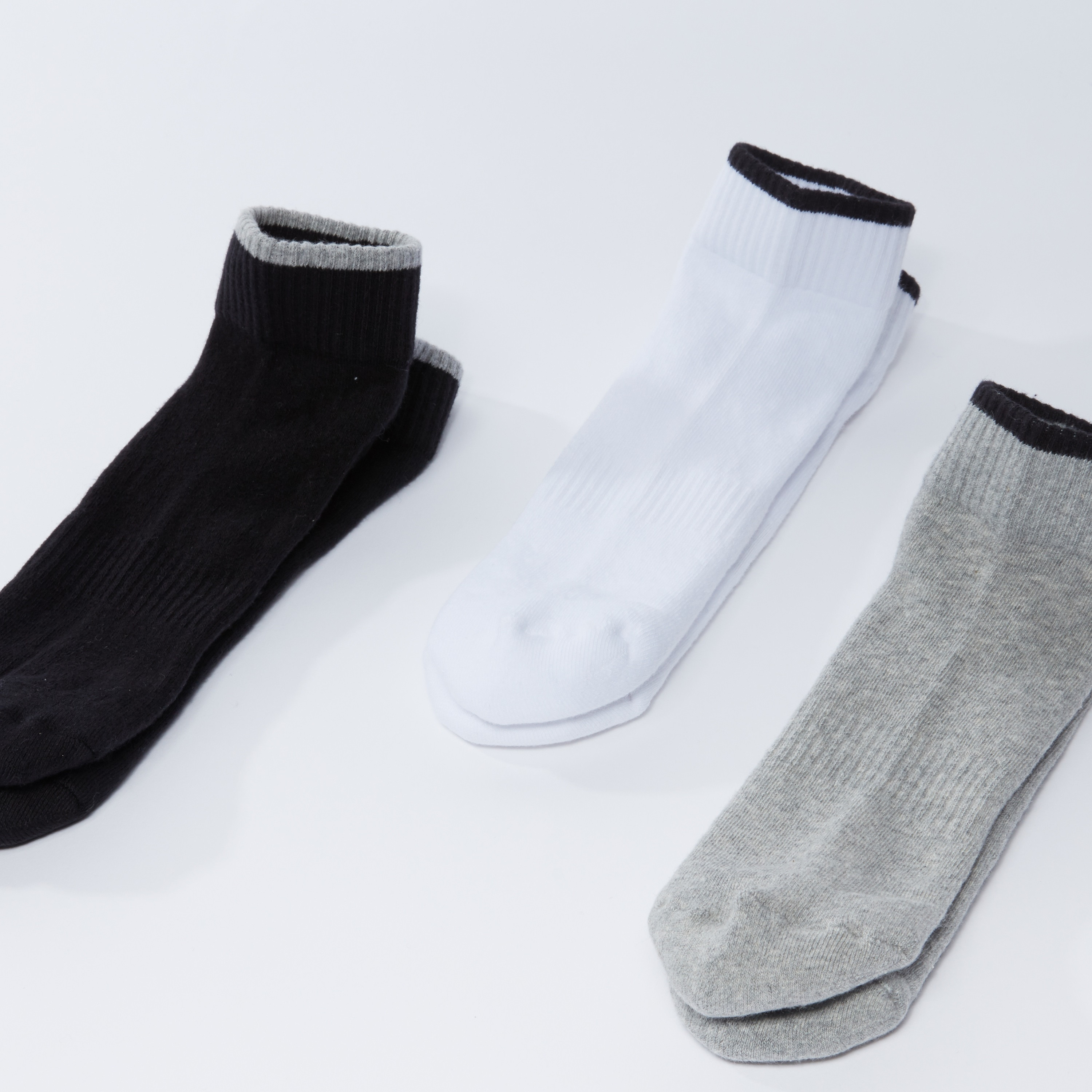 Set of 3 - Ribbed Ankle Length Socks-men-socks-image-1
