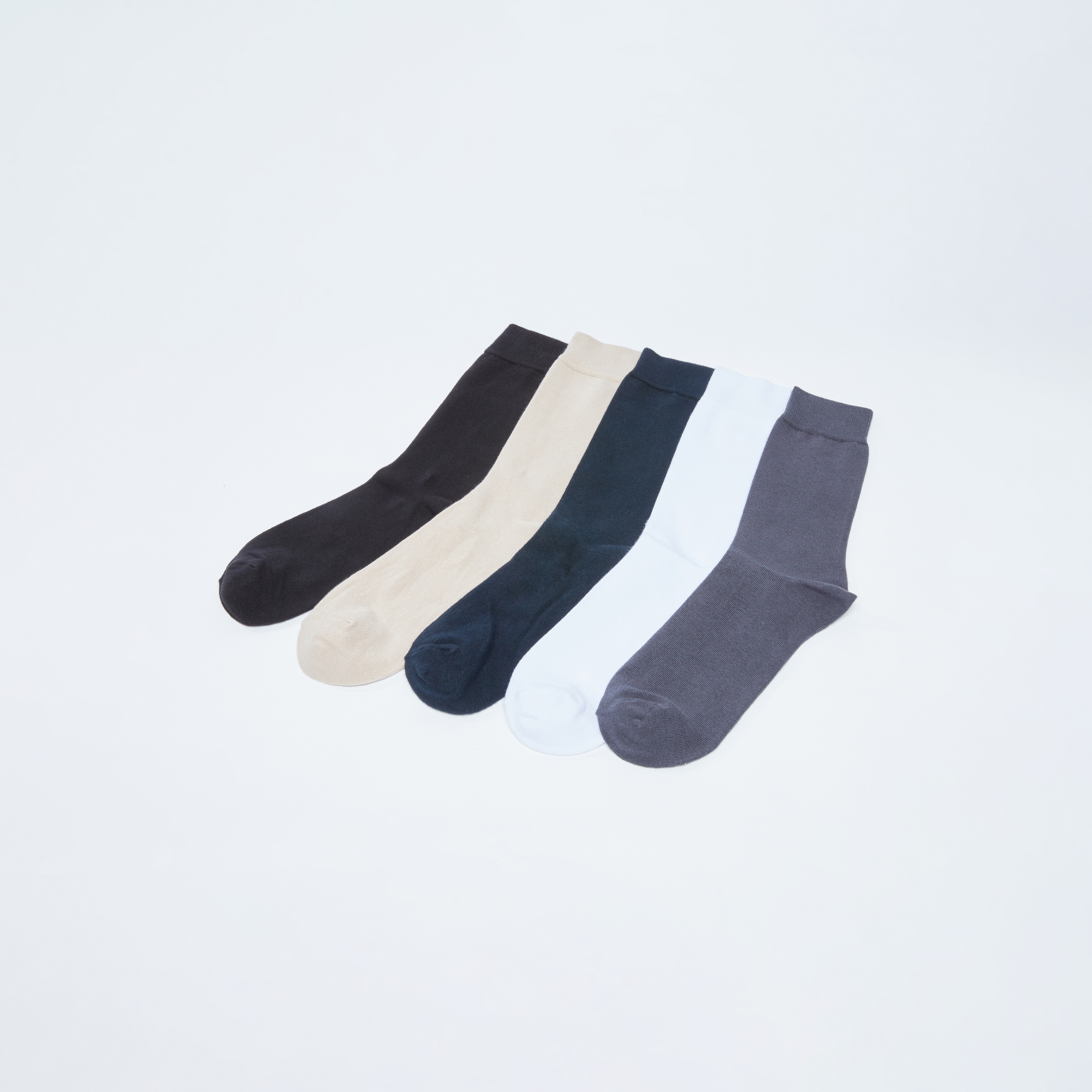 جوارب بطول متوسط - طقم من 5 أزواج-men-socks-image-2
