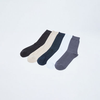Crew Length Socks - Set of 5-Socks-image-1