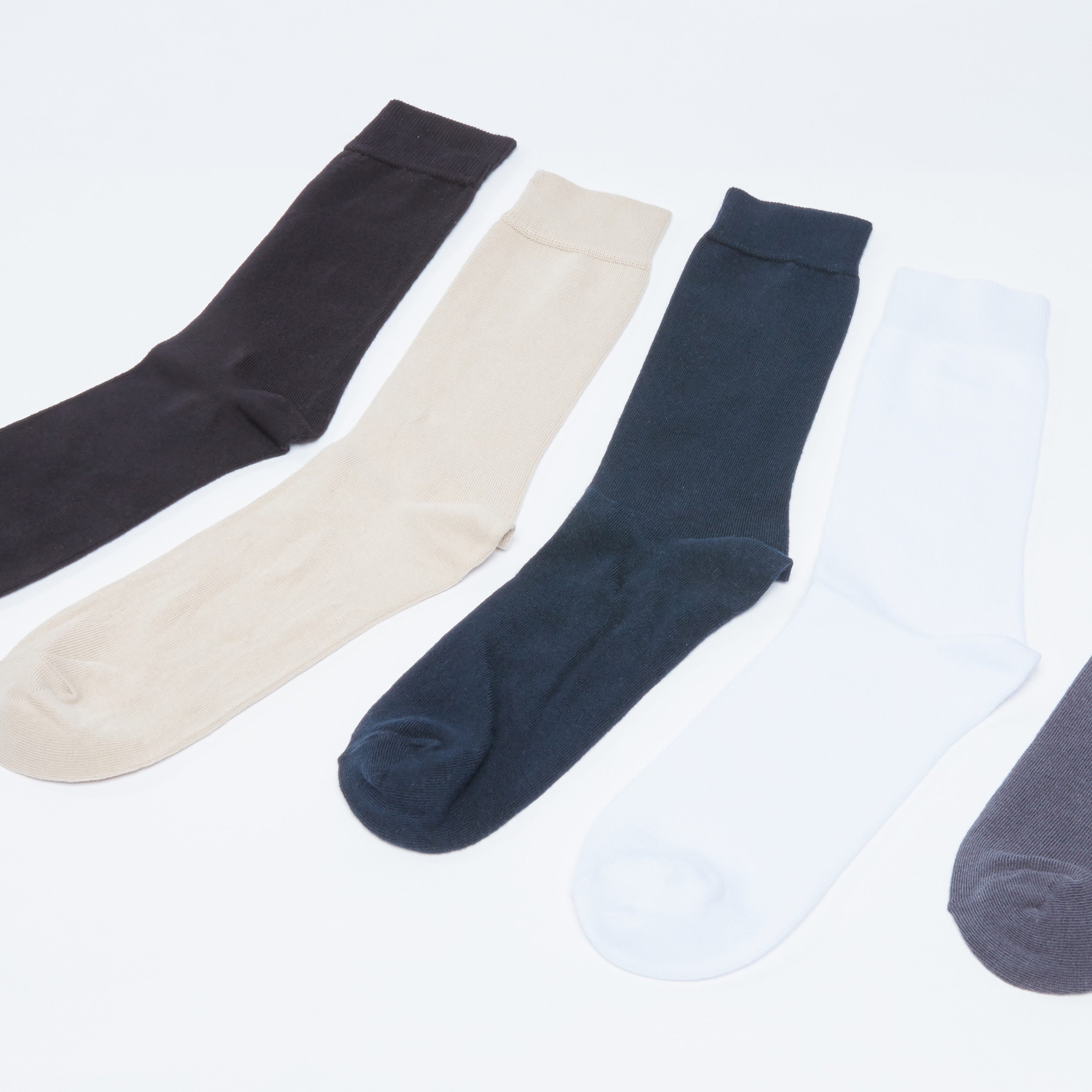 جوارب بطول متوسط - طقم من 5 أزواج-men-socks-image-3