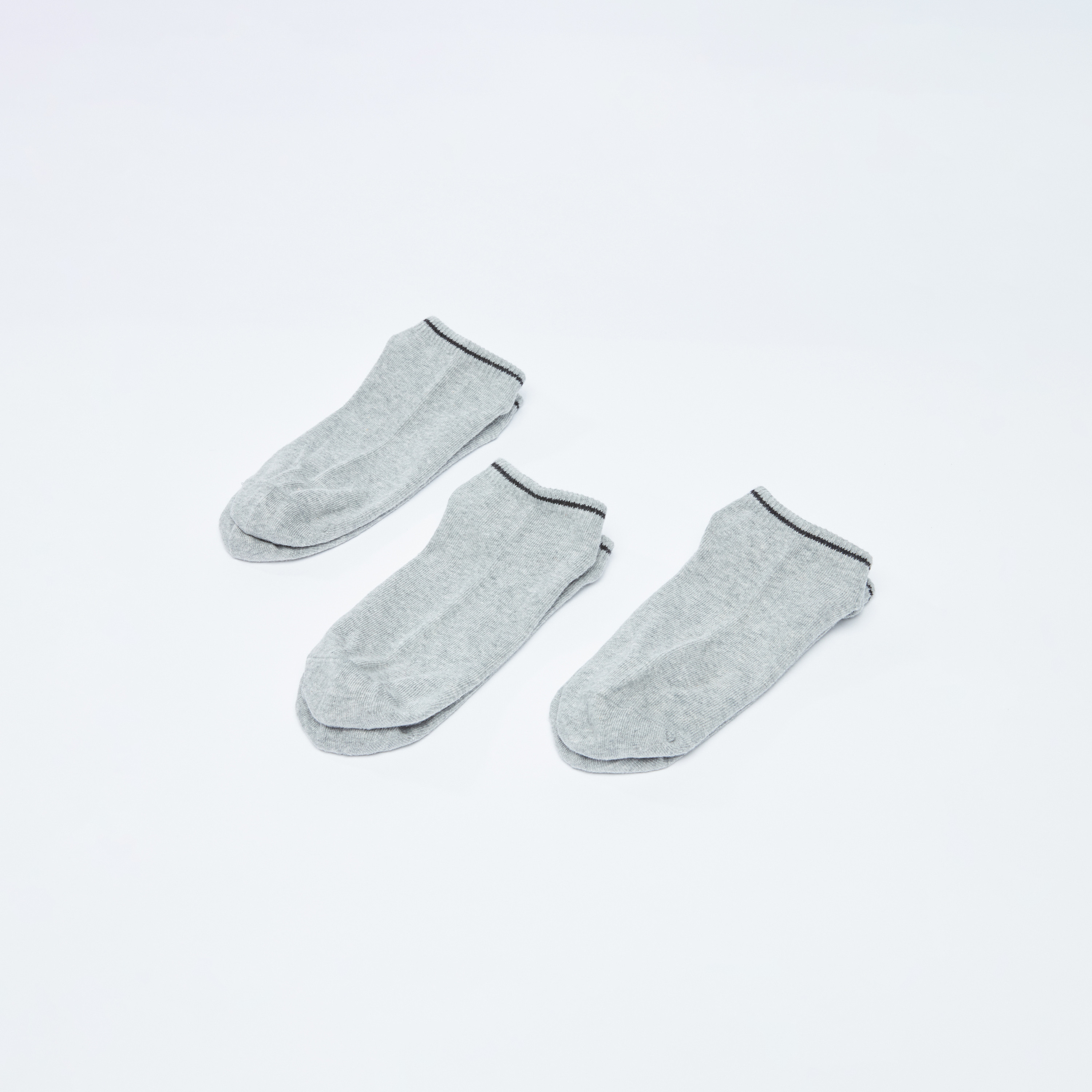 Ribbed Ankle Length Socks - Set of 3-men-socks-image-1