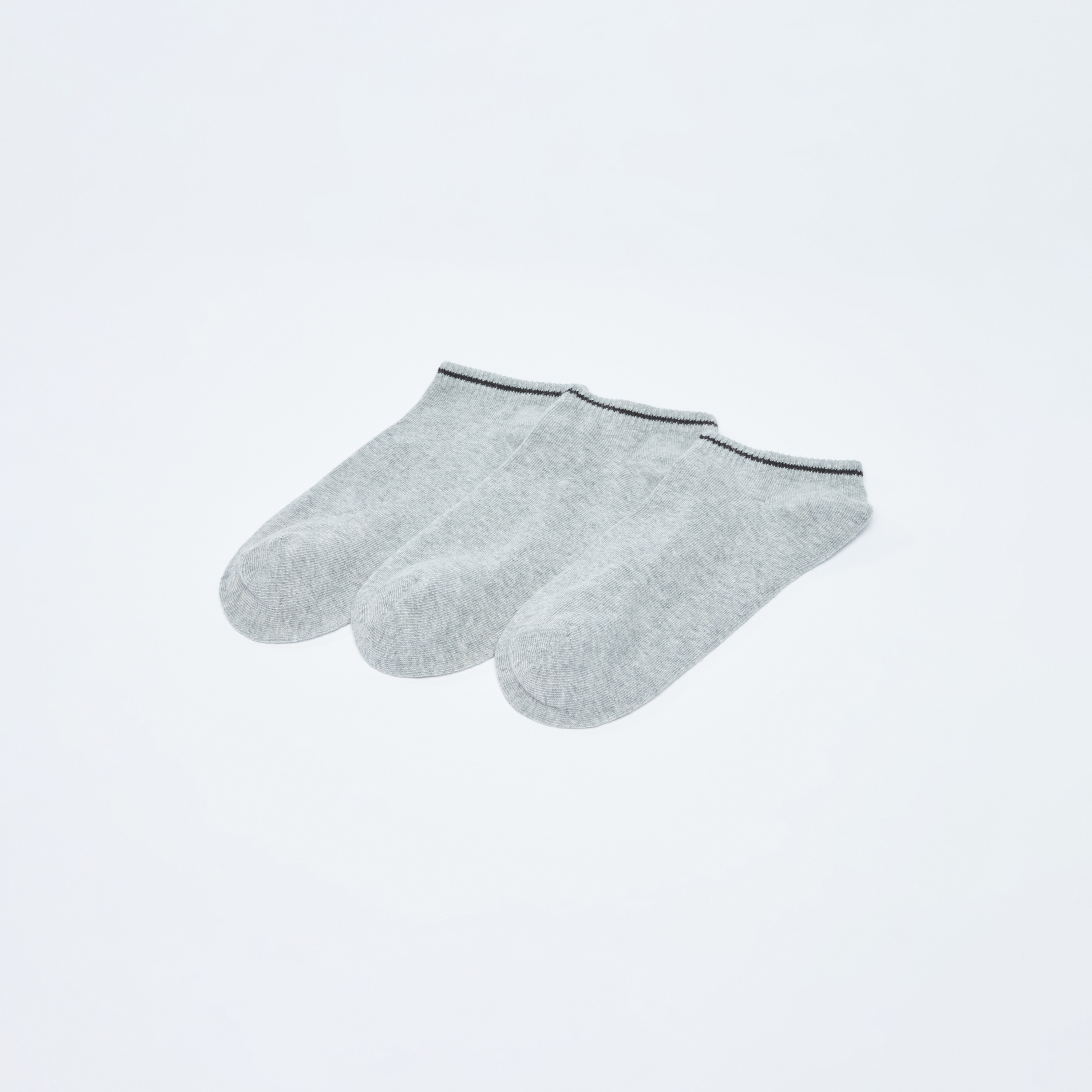 Ribbed Ankle Length Socks - Set of 3-men-socks-image-2