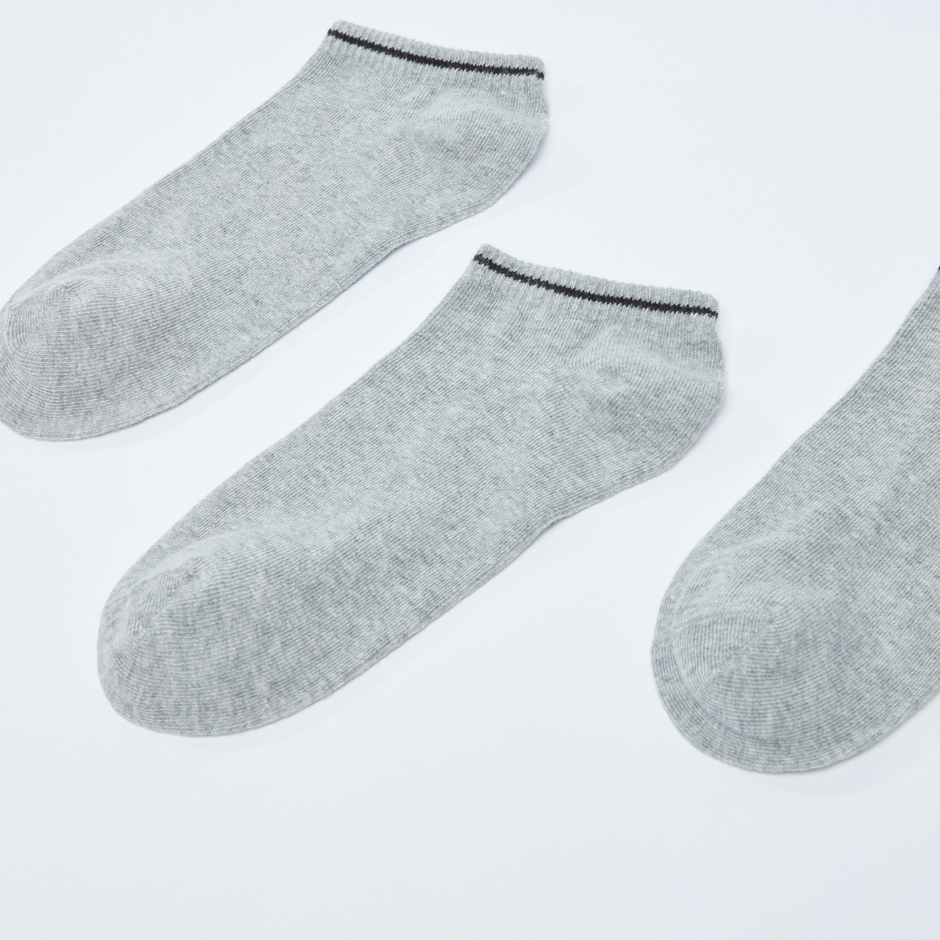 Ribbed Ankle Length Socks - Set of 3-men-socks-image-3