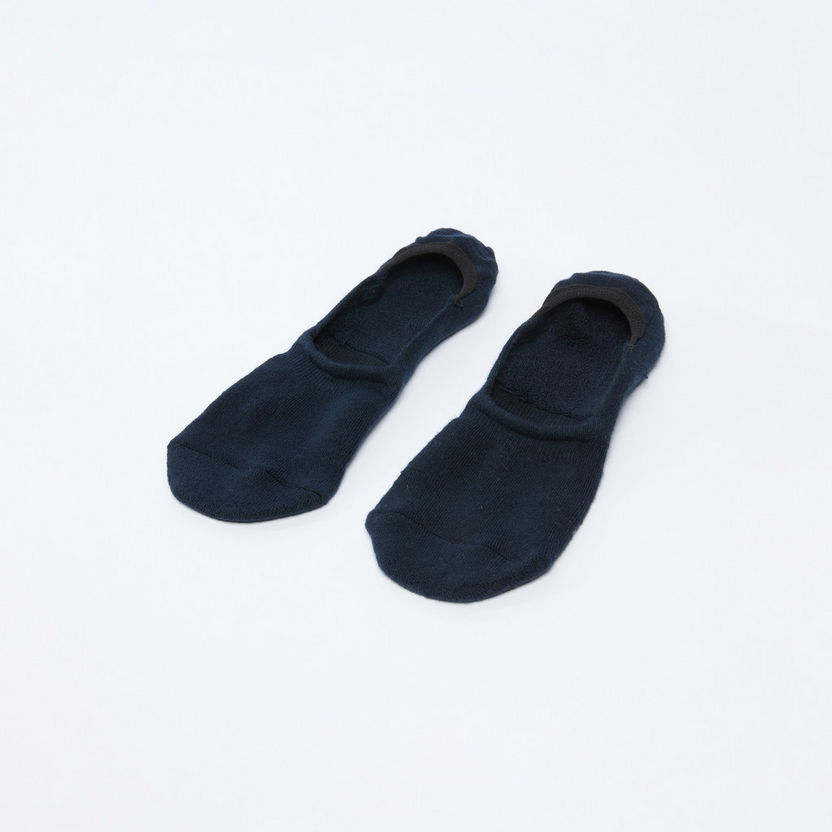 Textured No Show Socks with Elasticised Backstay-Socks-image-0