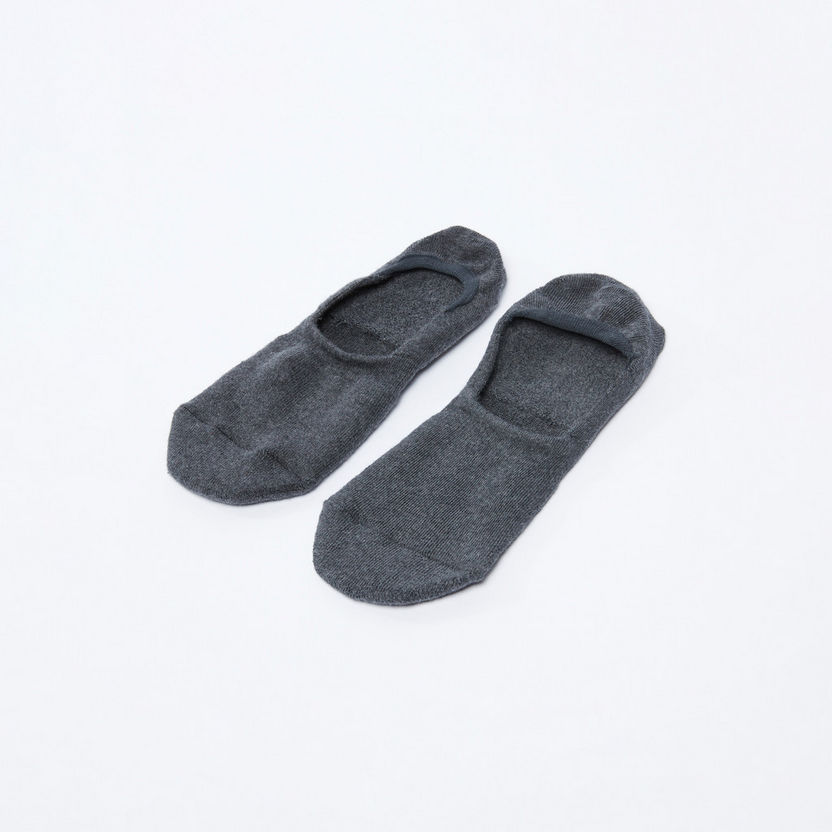Textured No Show Socks with Elasticised Backstay-Socks-image-0