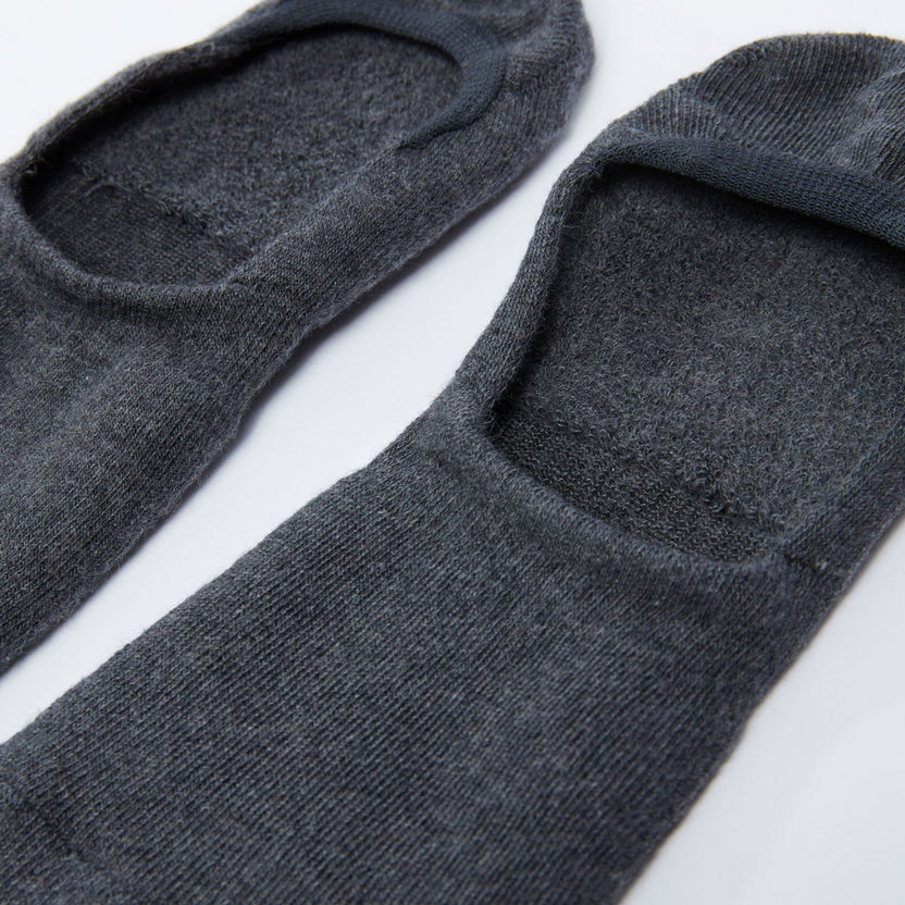 Textured No Show Socks with Elasticised Backstay-Socks-image-1