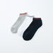 Textured Ankle Length Socks with Striped Cuffs - Set of 3-Socks-thumbnailMobile-1