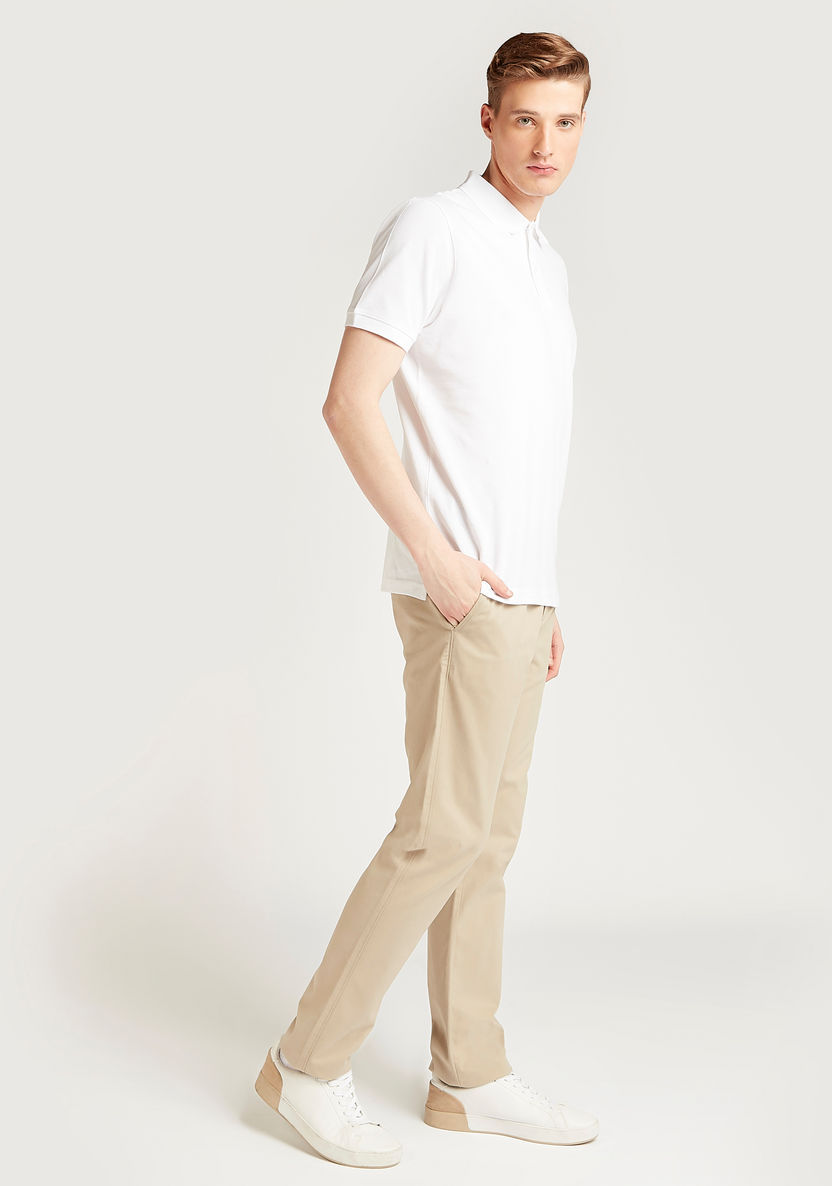 Full Length Formal Trousers with Pocket Detail and Belt Loops-Pants-image-1