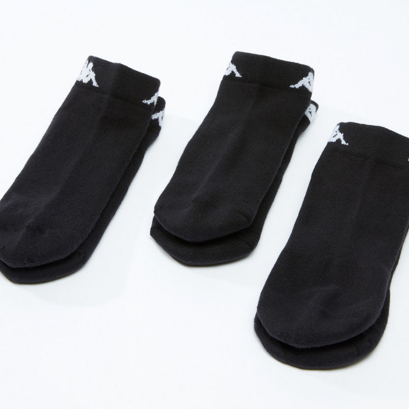 Kappa Textured Ankle Length Socks - Set of 3-Socks-image-0