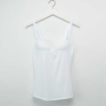 Plain Camisole with Built-In Padded Bra