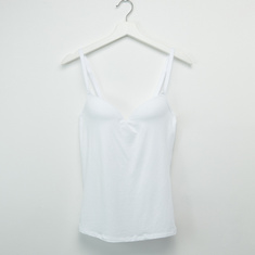 Plain Camisole with Built-In Padded Bra