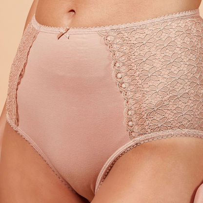 Lace Detail Tummy Tucker Briefs-Shapewear-image-3