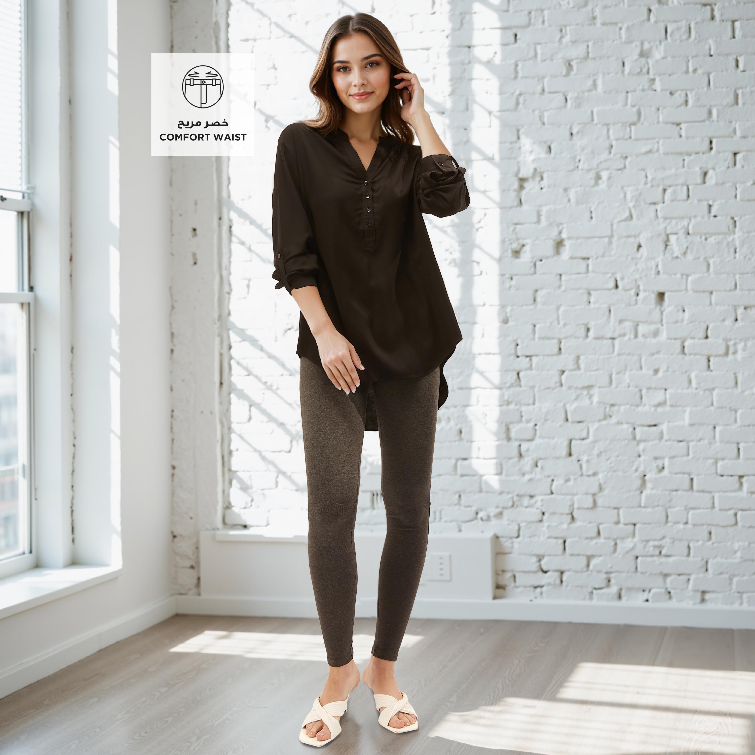 Full Length Leggings with Elasticised Waistband-women-clothing-bottoms-leggings-image-2