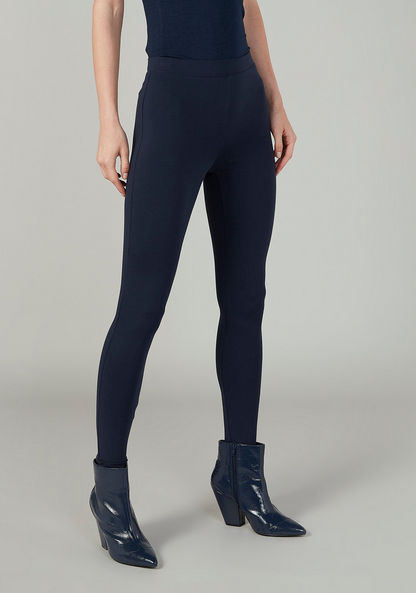 Full Length Solid Leggings with Elasticised Waistband