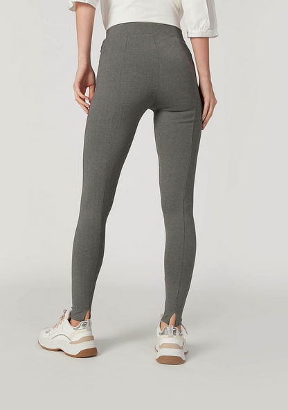 Full Length Solid Leggings with Elasticised Waistband