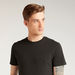 Lee Cooper Solid T-Shirt with Crew Neck and Short Sleeves-T Shirts-thumbnail-2