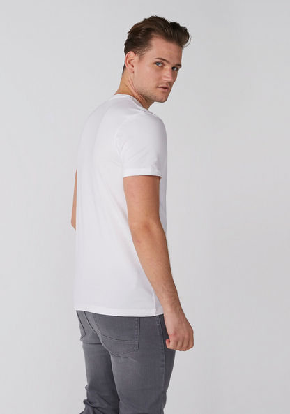 Lee Cooper Crew Neck T-Shirt with Short Sleeves-T Shirts-image-2
