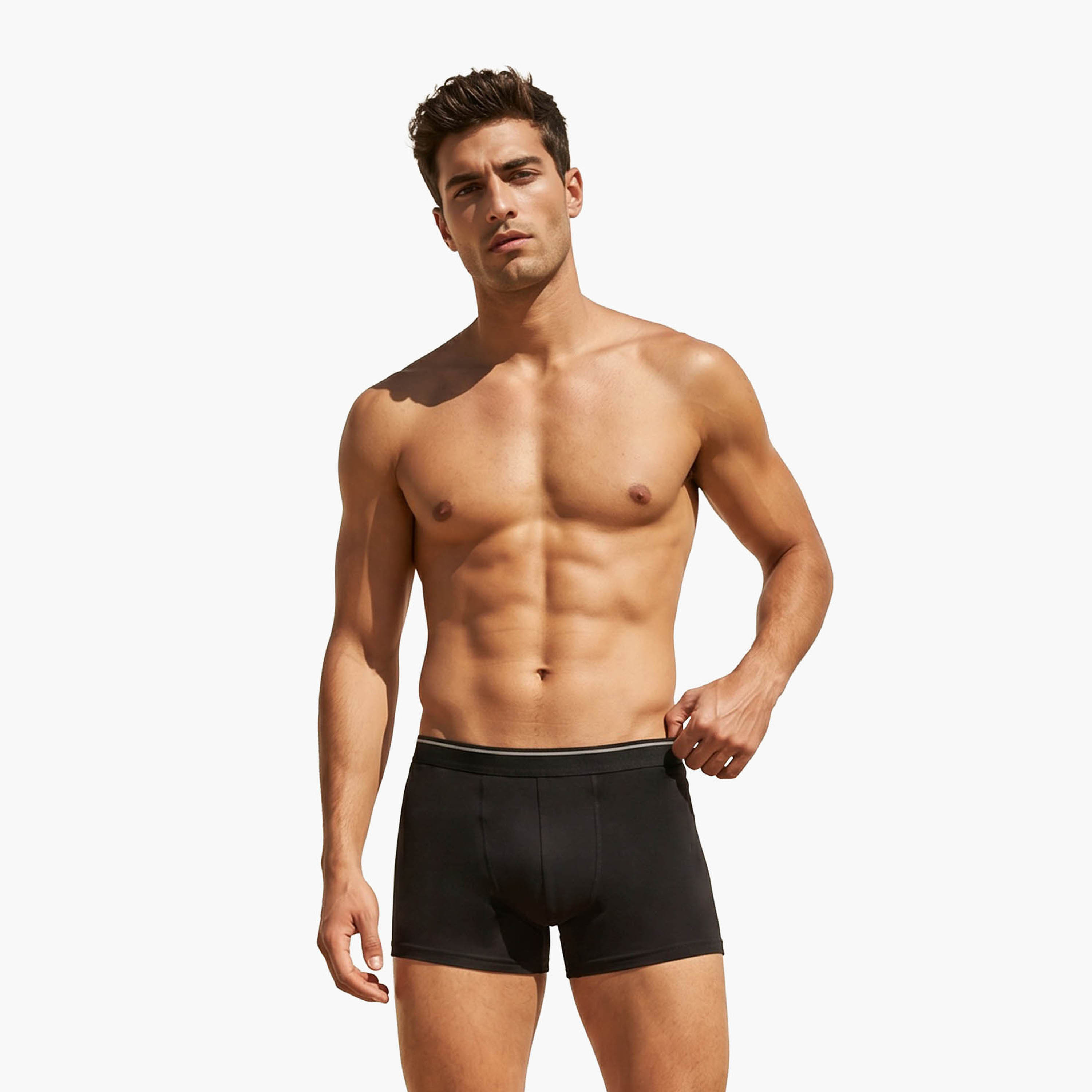 Set of 3 - Trunks with Elasticised Waistband-men-clothing-innerwear-underwear-image-2