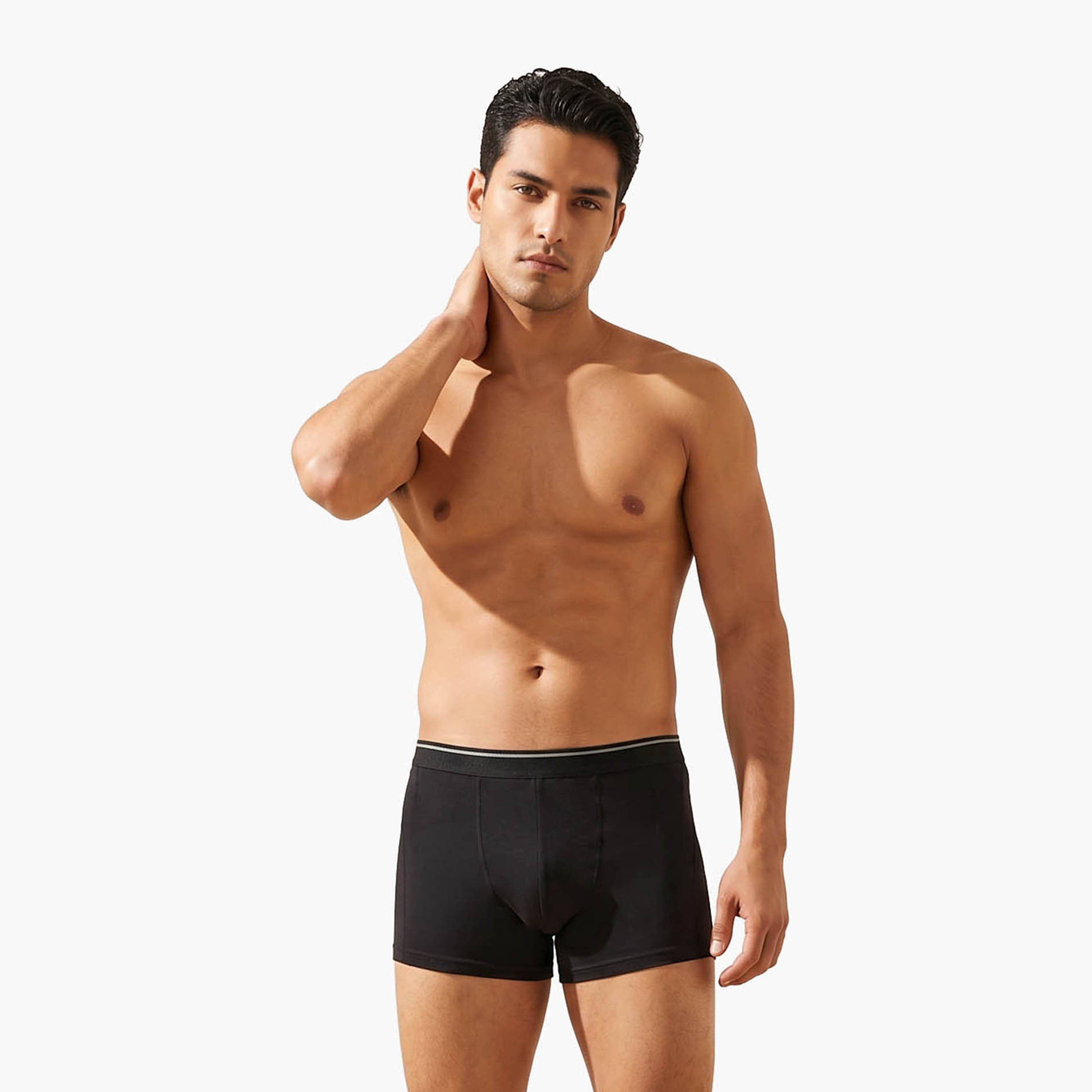 Set of 3 - Trunks with Elasticised Waistband-men-clothing-innerwear-underwear-image-3