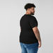 Plus Size Solid T-shirt with Round Neck and Short Sleeves-T Shirts-thumbnailMobile-4