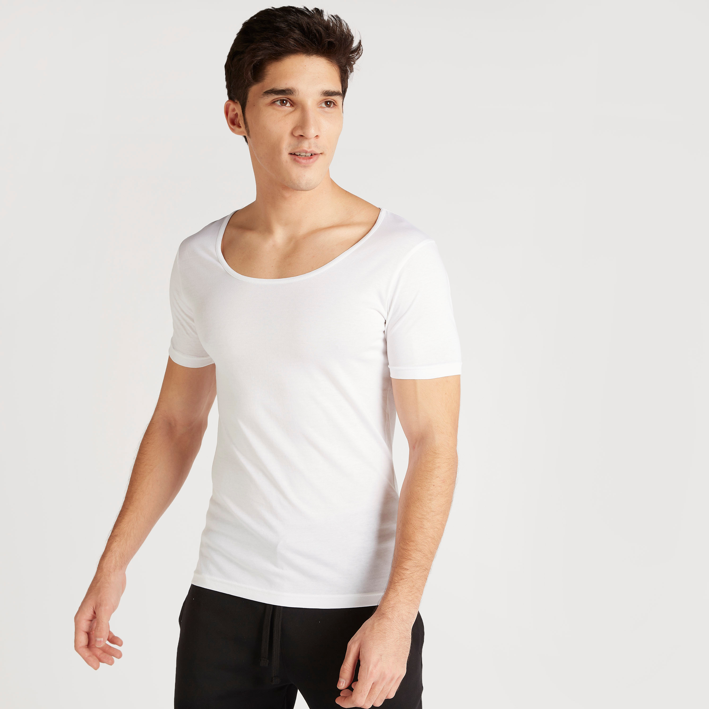 Set of 3 - Round Neck Vest with Short Sleeves-men-clothing-tshirtsandpolos-vests-image-2