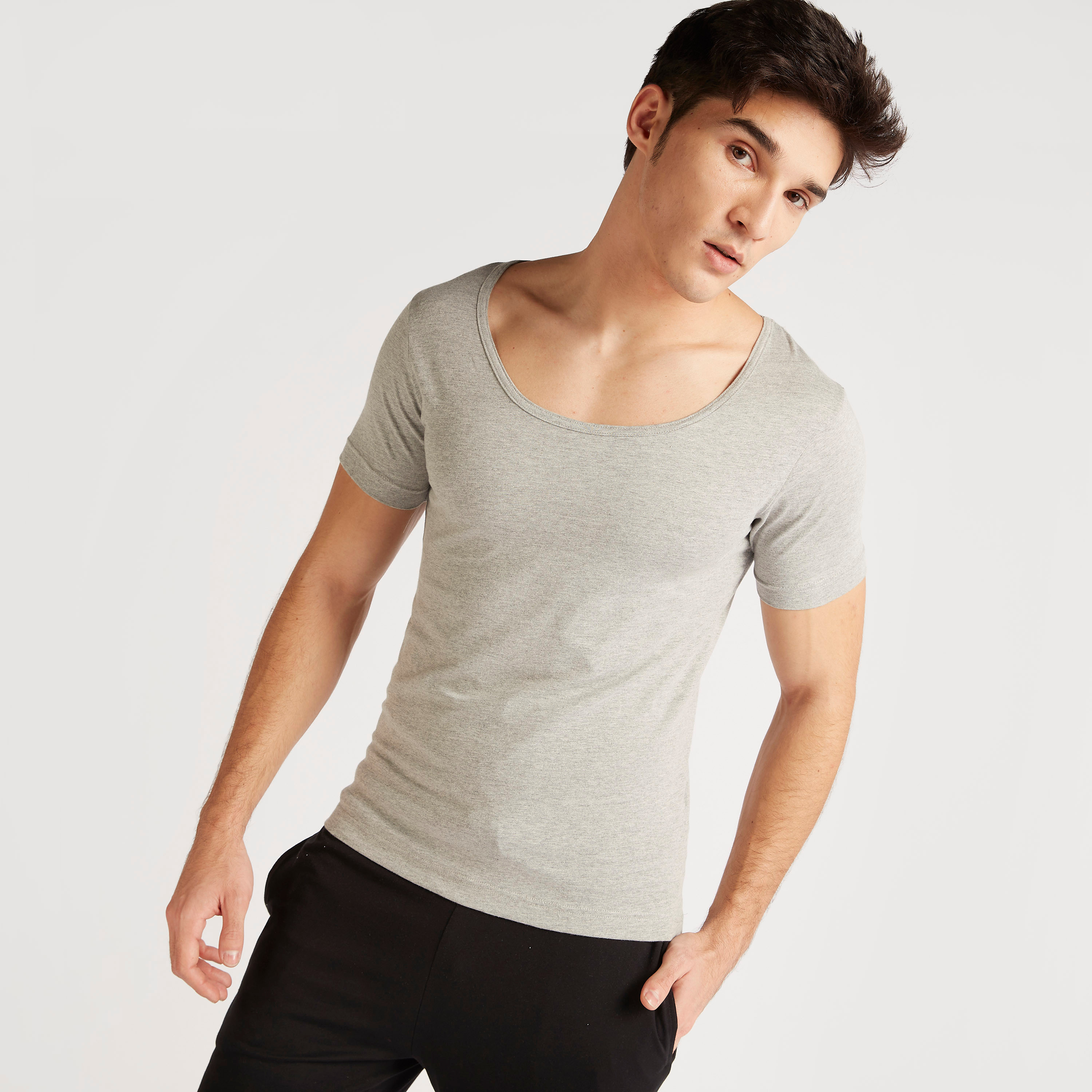 Set of 3 - Round Neck Vest with Short Sleeves-men-clothing-tshirtsandpolos-vests-image-6
