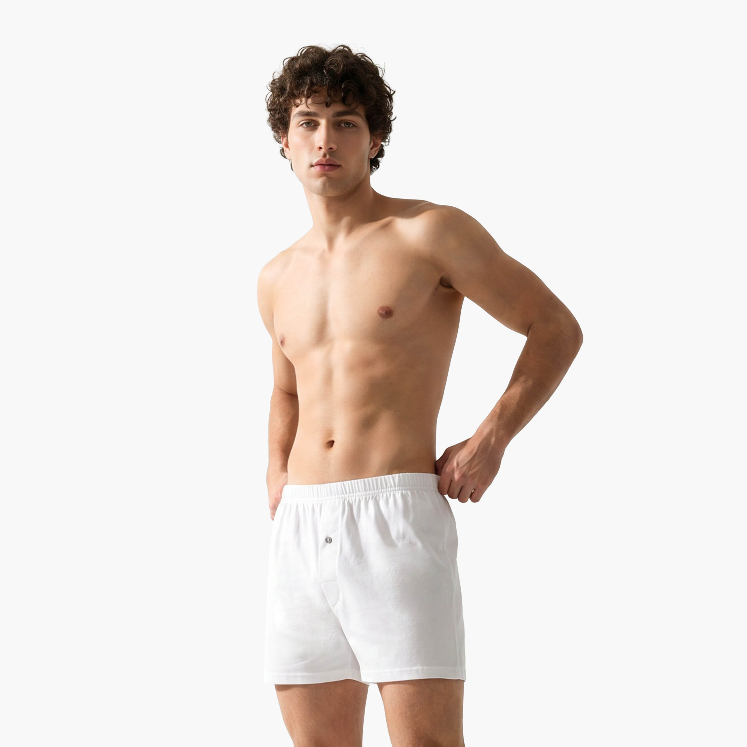 Set of 3 - Trunks with Elasticised Waistband-men-clothing-innerwear-underwear-image-2