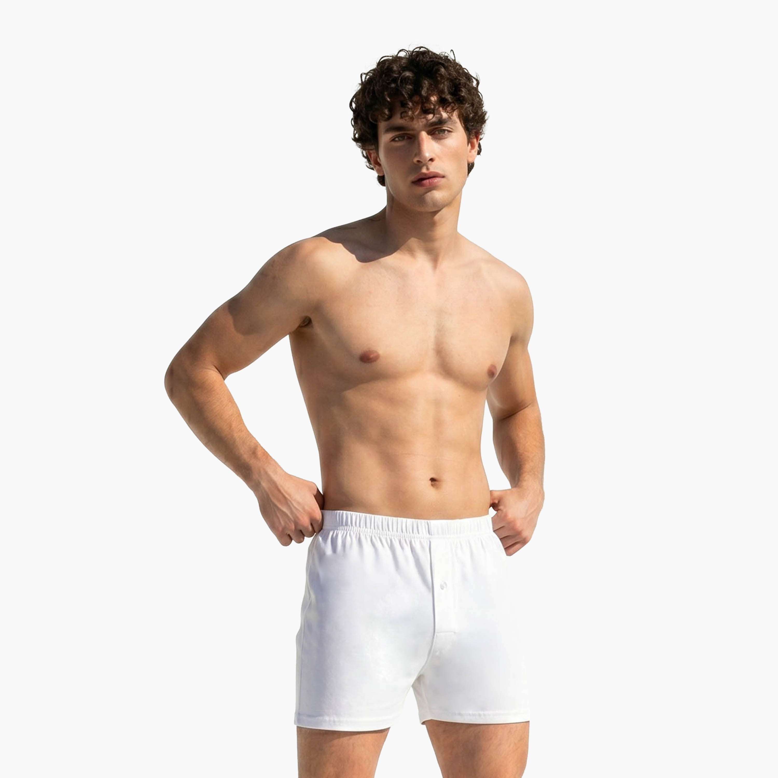 Set of 3 - Trunks with Elasticised Waistband-men-clothing-innerwear-underwear-image-2