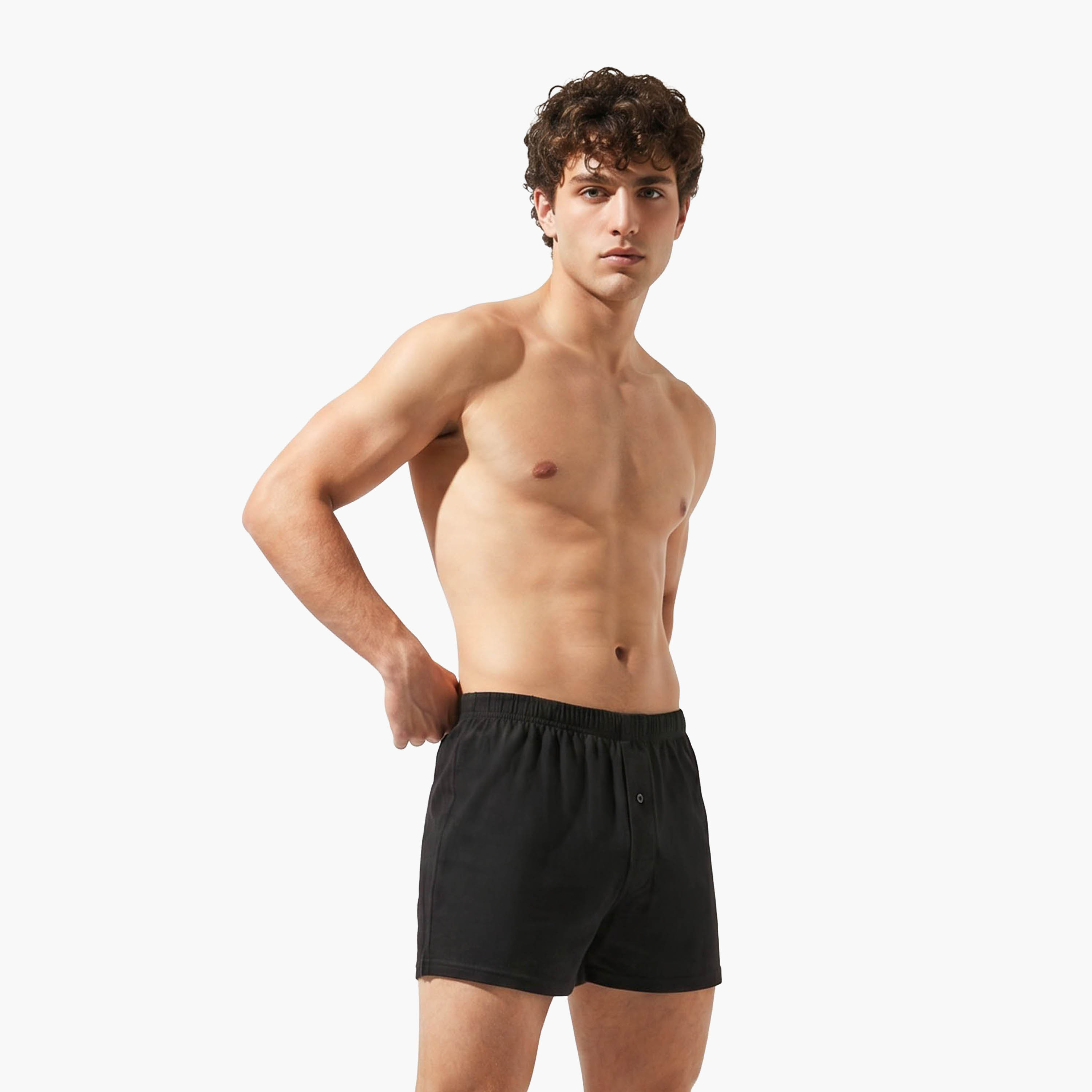 Set of 3 - Trunks with Elasticised Waistband-men-clothing-innerwear-underwear-image-3
