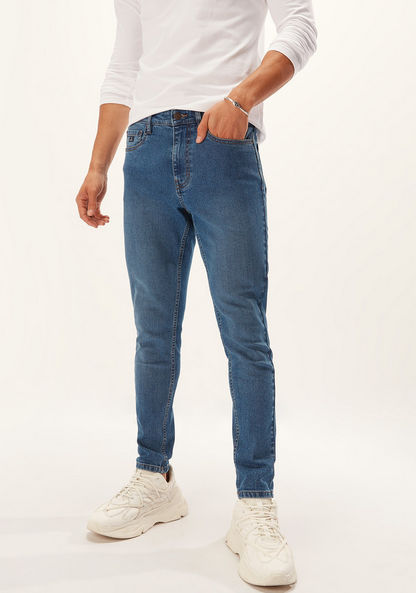 Full Length Jeans with Pocket Detail and Button Closure-Jeans-image-5