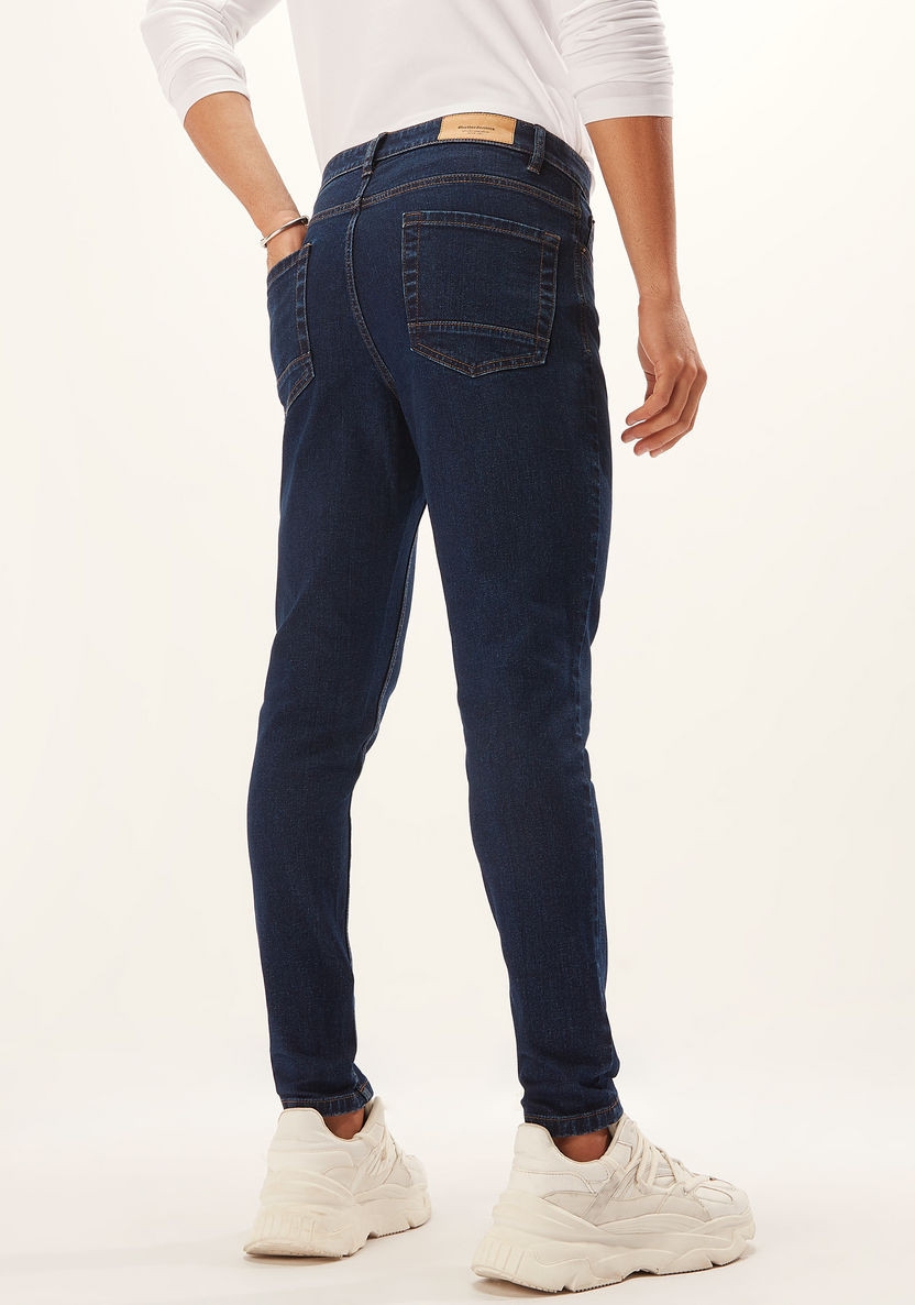 Mid-Rise Skinny Fit Jeans with Button Closure and Pockets-Jeans-image-3