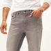 Skinny Fit Full Length Solid Jeans with Pocket Detail and Belt Loops-Jeans-thumbnail-2